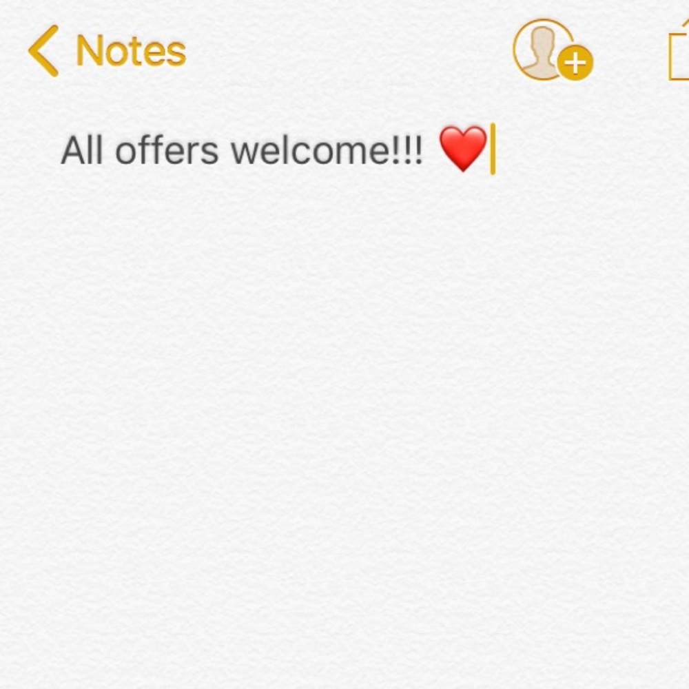 Offers welcome ❤️